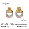 Wholesale Earrings Stainless Steel Retro Geometric Electroplated
