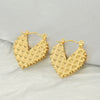 Wholesale Earrings Stainless Steel Retro Gold Round Love Geometric Heart Shape Electroplated For Women
