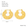 Wholesale Earrings Stainless Steel Retro Gold Round Love Geometric Heart Shape Electroplated For Women