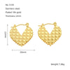 Wholesale Earrings Stainless Steel Retro Gold Round Love Geometric Heart Shape Electroplated For Women