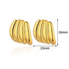 Wholesale Earrings Stainless Steel Retro Irregular Claw Hook Light Luxury Geometric Pattern Electroplated For Women