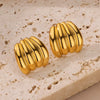 Wholesale Earrings Stainless Steel Retro Irregular Claw Hook Light Luxury Geometric Pattern Electroplated For Women