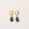 Wholesale Earrings Stainless Steel Retro Simple Elegant Dropshaped Goldplated Geometric Unisex