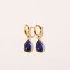 Wholesale Earrings Stainless Steel Retro Simple Elegant Dropshaped Goldplated Geometric Unisex