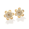 Wholesale Earrings Stainless Steel Retro Style Flower Geometric Electroplated For Women