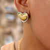 Wholesale Earrings Stainless Steel Retro Style Heart Pattern Electroplating For Women