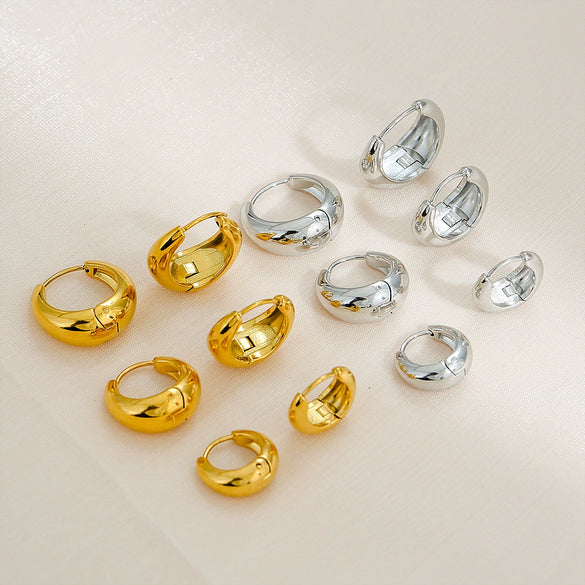 Wholesale Earrings Stainless Steel Simple Ushaped Electroplating Unisex