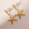 Wholesale Earrings Stainless Steel Starfish Pendant Retro Simple Ocean Style Geometric Electroplating For Women