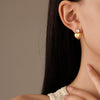 Wholesale Earrings Stainless Steel Titanium Steel Fashion Style Love Shape Inlaid Zircon Electroplated