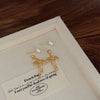 Wholesale Earrings 925 Sterling Silver Bow Geometric Electroplating With Letters Numbers Text