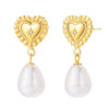 Wholesale Earrings 925 Sterling Silver Classical Retro Style Love Pearl With Animal Zodiac Pattern Electroplated For Women