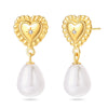 Wholesale Earrings 925 Sterling Silver Classical Retro Style Love Pearl With Animal Zodiac Pattern Electroplated For Women