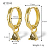 Wholesale Earrings 925 Sterling Silver Geometric Colored Diamond Threeclaw Electroplated For Women