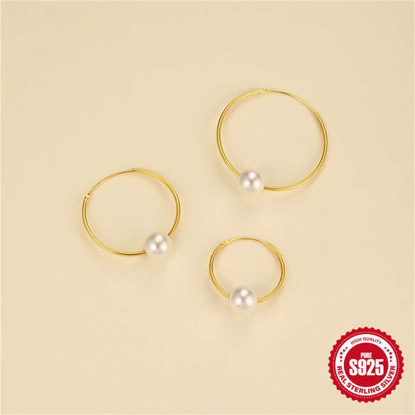 Wholesale Earrings 925 Sterling Silver Geometric Electroplated Minimalist