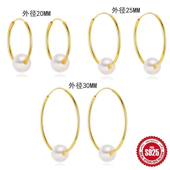 Wholesale Earrings 925 Sterling Silver Geometric Electroplated Minimalist