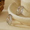 Wholesale Earrings 925 Sterling Silver Geometric Microinlaid Design