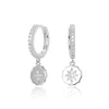 Wholesale Earrings 925 Sterling Silver Geometric Microinlaid Stone Electroplated For Women