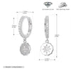 Wholesale Earrings 925 Sterling Silver Geometric Microinlaid Stone Electroplated For Women