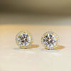 Wholesale Earrings 925 Sterling Silver Geometric Moissanite Platinum Plated