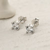 Wholesale Earrings 925 Sterling Silver Geometric Zircon Simple Style