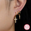 Wholesale Earrings 925 Sterling Silver Geometric Zirconia Jewelry For Women