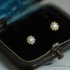 Wholesale Earrings 925 Sterling Silver Goldplated Geometric Sun Design Set With Diamonds Retro Light Luxury Style