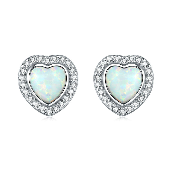Wholesale Earrings 925 Sterling Silver Heart Shape Electroplated Light Luxury Women's Jewelry