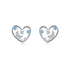 Wholesale Earrings 925 Sterling Silver Heart Shape Electroplated Light Luxury Women's Jewelry
