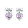 Wholesale Earrings 925 Sterling Silver Heart Shape Electroplated Light Luxury Women's Jewelry