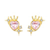 Wholesale Earrings 925 Sterling Silver Heart Shape Electroplated Light Luxury Women's Jewelry