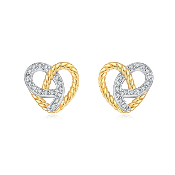Wholesale Earrings 925 Sterling Silver Heart Shape Electroplated Light Luxury Women's Jewelry