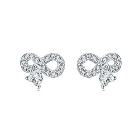 Wholesale Earrings 925 Sterling Silver Heart Shape Electroplated Light Luxury Women's Jewelry