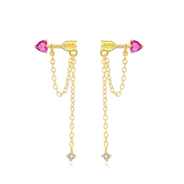 Wholesale Earrings 925 Sterling Silver Heart Shape Electroplated Light Luxury Women's Jewelry