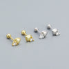 Wholesale Earrings 925 Sterling Silver Ins Style Peach Heart Diamondembedded Electroplated For Women