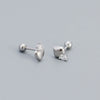 Wholesale Earrings 925 Sterling Silver Ins Style Peach Heart Diamondembedded Electroplated For Women