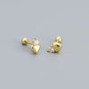 Wholesale Earrings 925 Sterling Silver Ins Style Peach Heart Diamondembedded Electroplated For Women