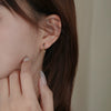Wholesale Earrings 925 Sterling Silver Long Tassel Round Chain Zircon Geometric Style