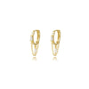 Wholesale Earrings 925 Sterling Silver Long Tassel Round Chain Zircon Geometric Style