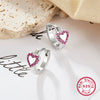 Wholesale Earrings 925 Sterling Silver Love Heartshaped Electroplated Jewelry
