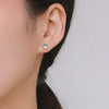 Wholesale Earrings 925 Sterling Silver Moonstone Heart Inlay Design For Women