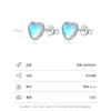 Wholesale Earrings 925 Sterling Silver Moonstone Heart Inlay Design For Women