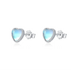 Wholesale Earrings 925 Sterling Silver Moonstone Heart Inlay Design For Women