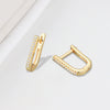 Wholesale Earrings 925 Sterling Silver Ushaped Geometric Electroplated