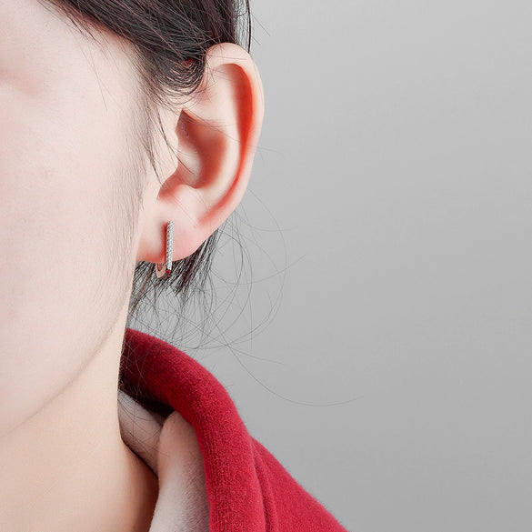 Wholesale Earrings 925 Sterling Silver Ushaped Geometric Electroplated