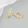 Wholesale Earrings 925 Sterling Silver Ushaped Geometric Electroplated