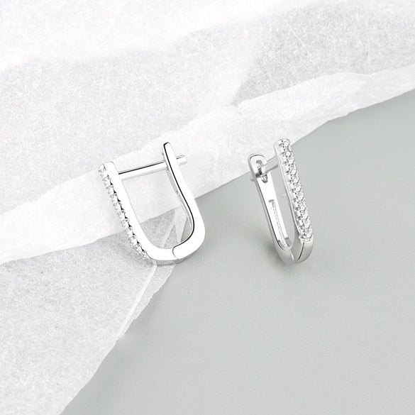 Wholesale Earrings 925 Sterling Silver Ushaped Geometric Electroplated