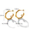 Wholesale Earrings Titanium Steel Cshaped Geometric Electroplated Stainless Steel Design For Women