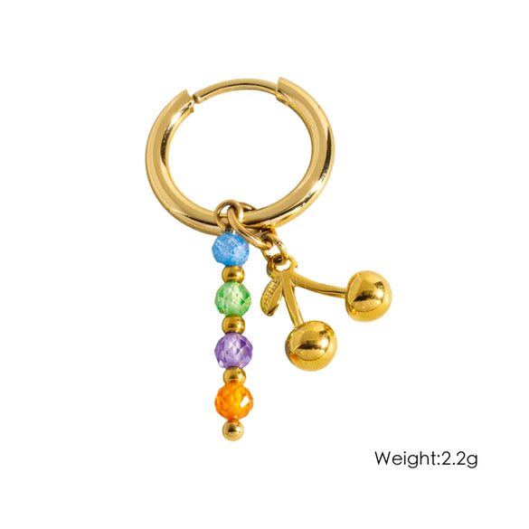 Wholesale Earrings Titanium Steel Geometric And Flower Pattern Electroplated With Original Design