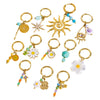 Wholesale Earrings Titanium Steel Geometric And Flower Pattern Electroplated With Original Design
