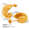 Wholesale Earrings 316L Stainless Steel Geometric Cross Gold Plated For Women Retro Style